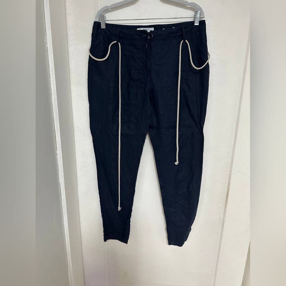 Men's Dark Blue Cargo Pants with Rope Accents
